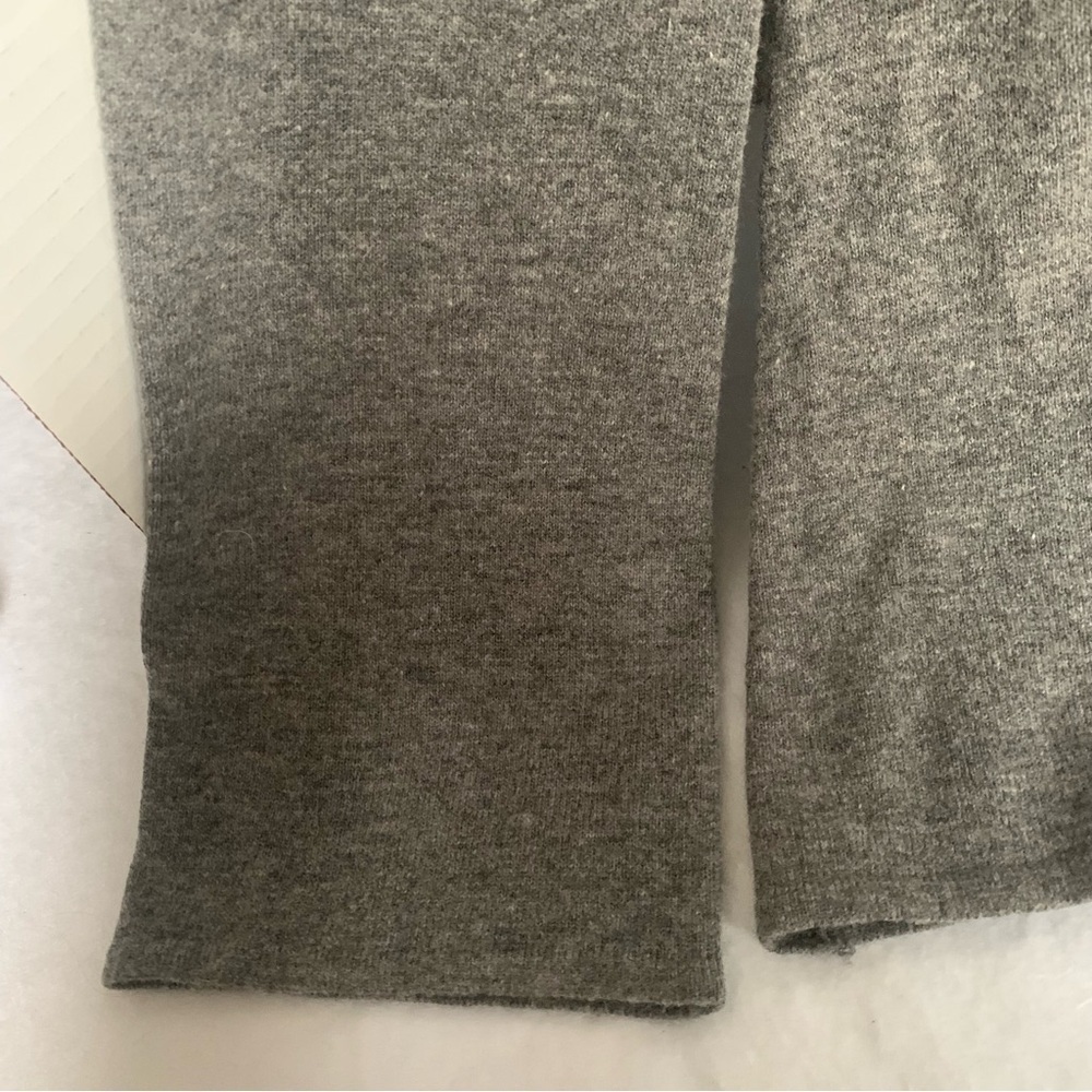 Lapis Wool Hoodie Sweater Tunic Fluted Sleeve Empire Waist Paisley Grey Cream M - Picture 9 of 16